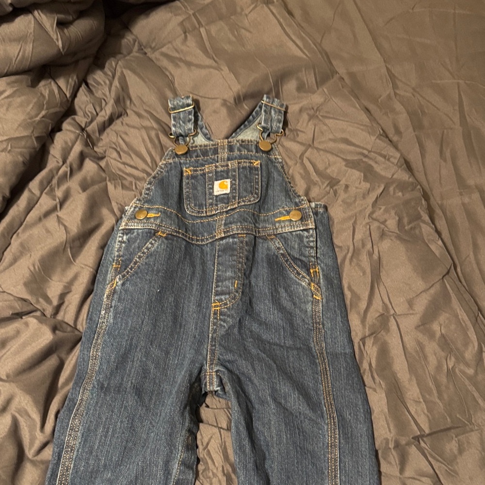 Carhartt Kids' Blue Denim Overalls